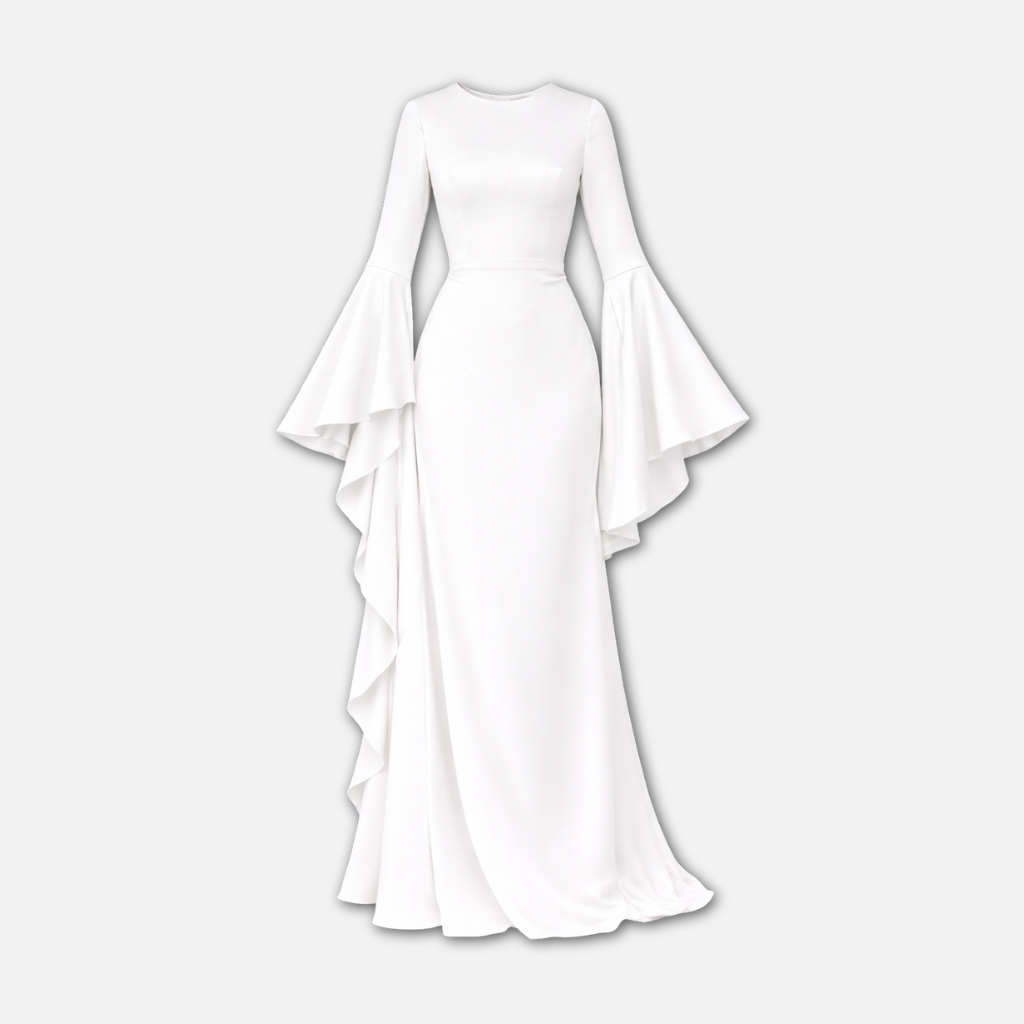 Long Sleeve Draped Maxi Dress for Women