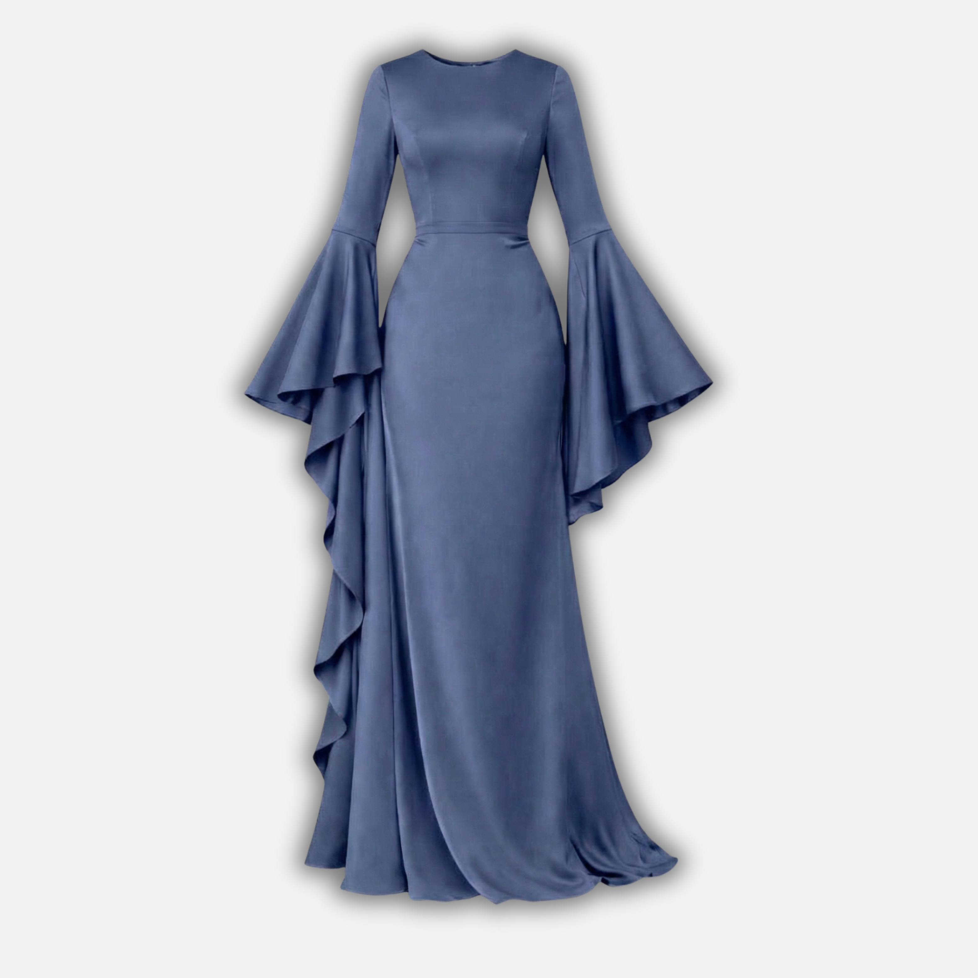 Long Sleeve Draped Maxi Dress for Women