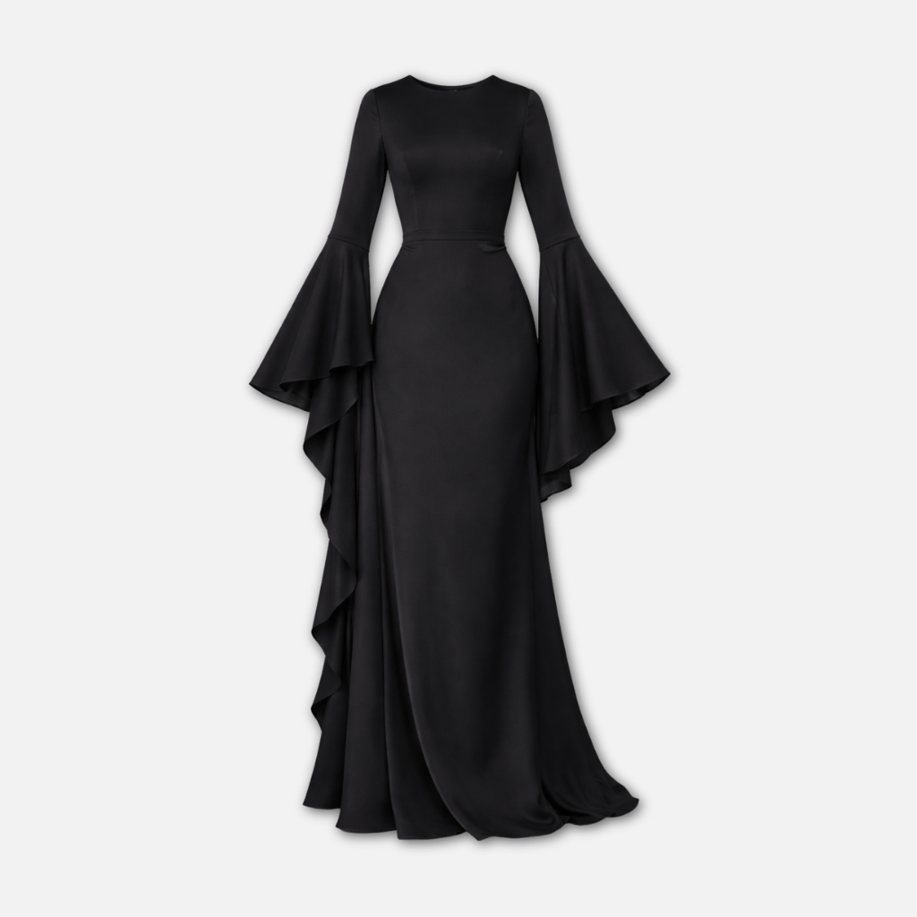 Long Sleeve Draped Maxi Dress for Women