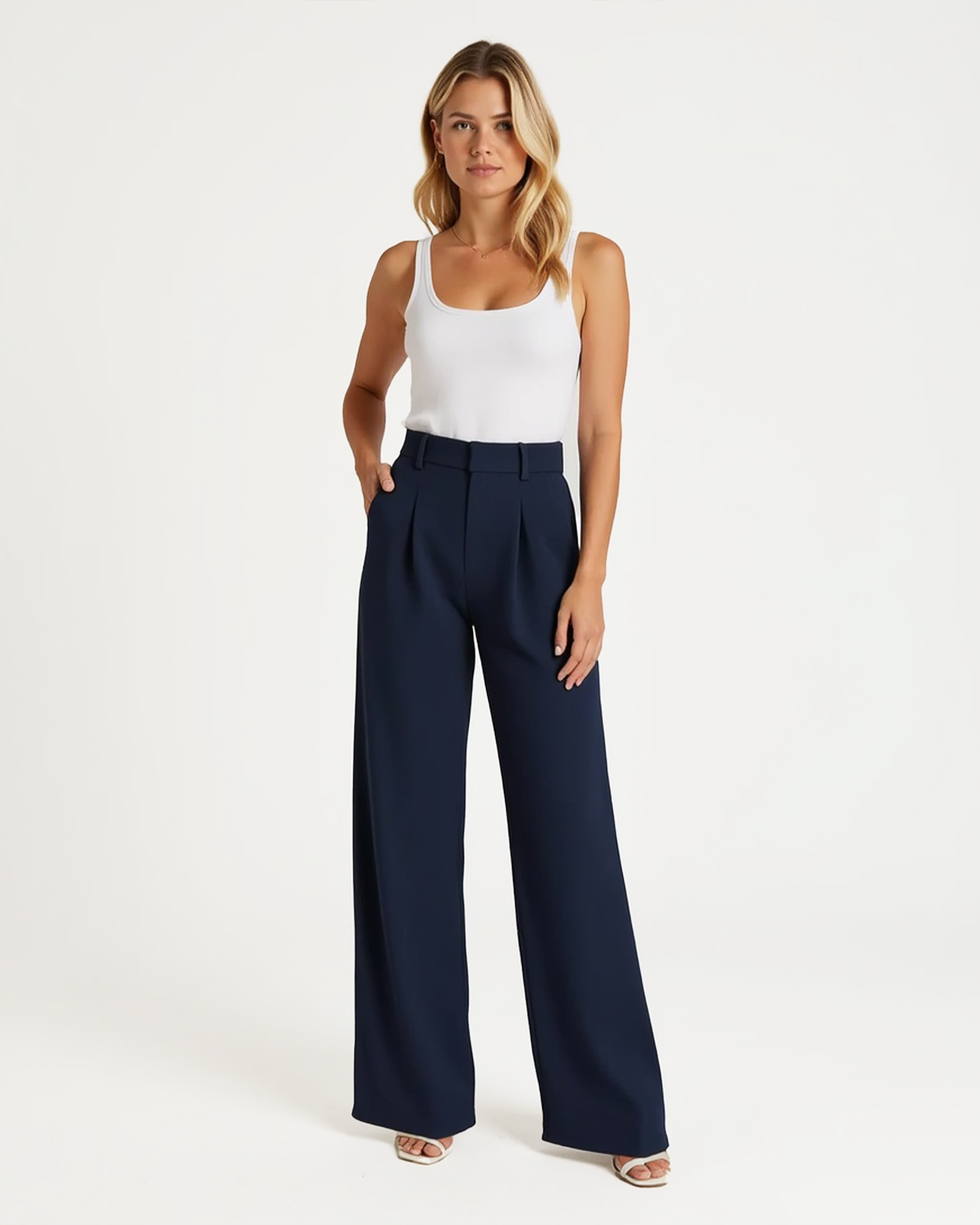Luhvia | Women’s High-Waisted Wide Leg Pants with Figure-Flattering Cut