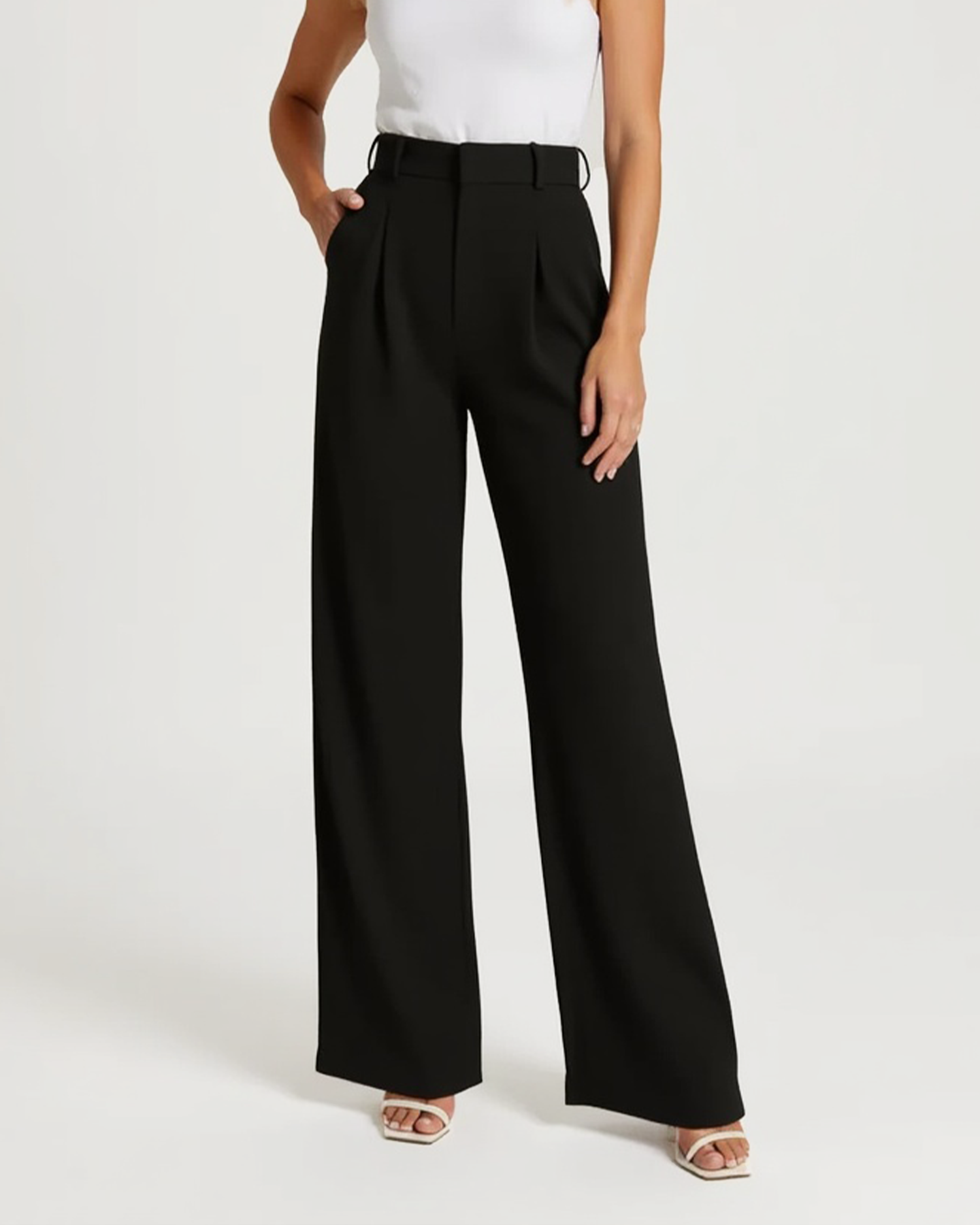 Luhvia | Women’s High-Waisted Wide Leg Pants with Figure-Flattering Cut