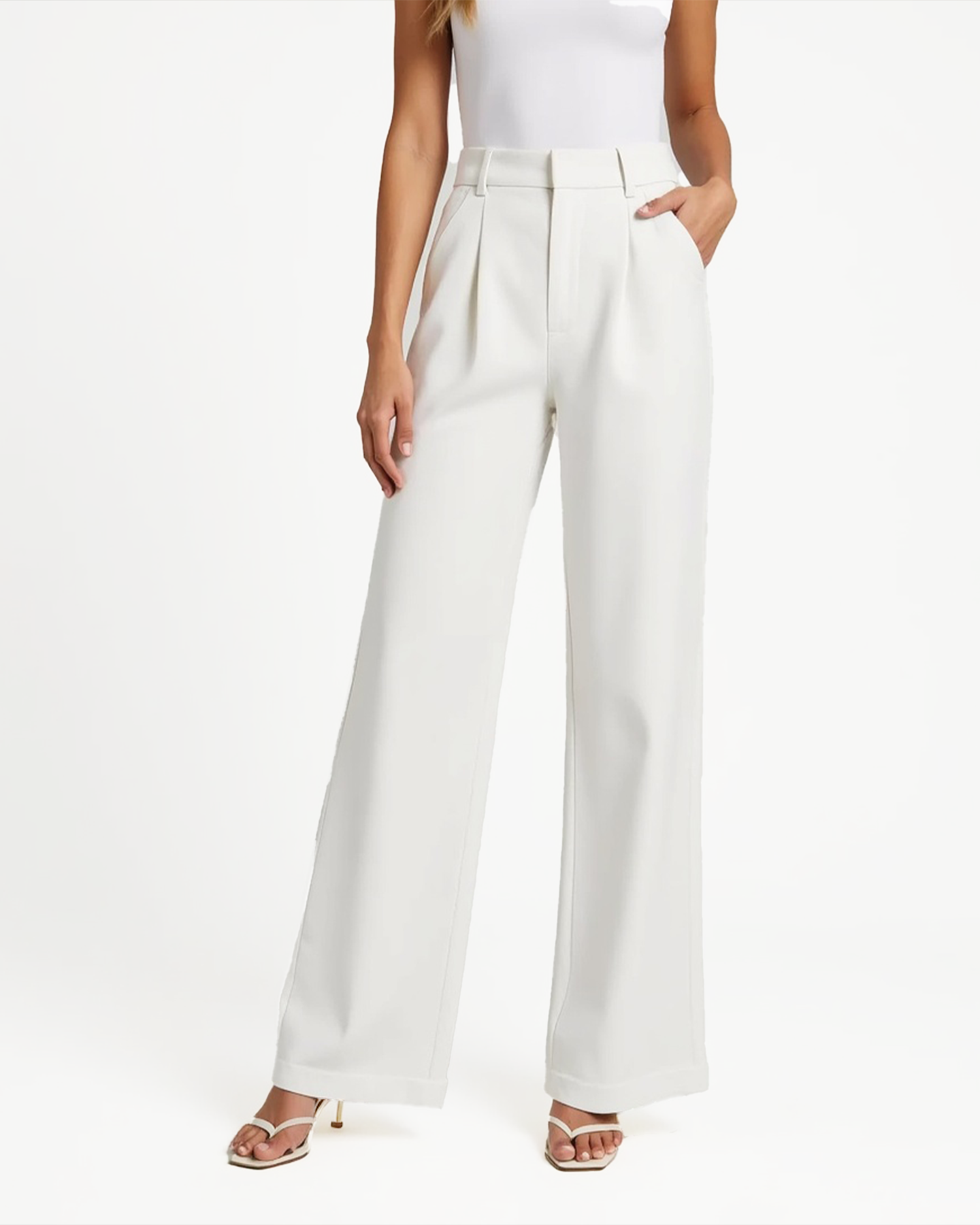 Luhvia | Women’s High-Waisted Wide Leg Pants with Figure-Flattering Cut