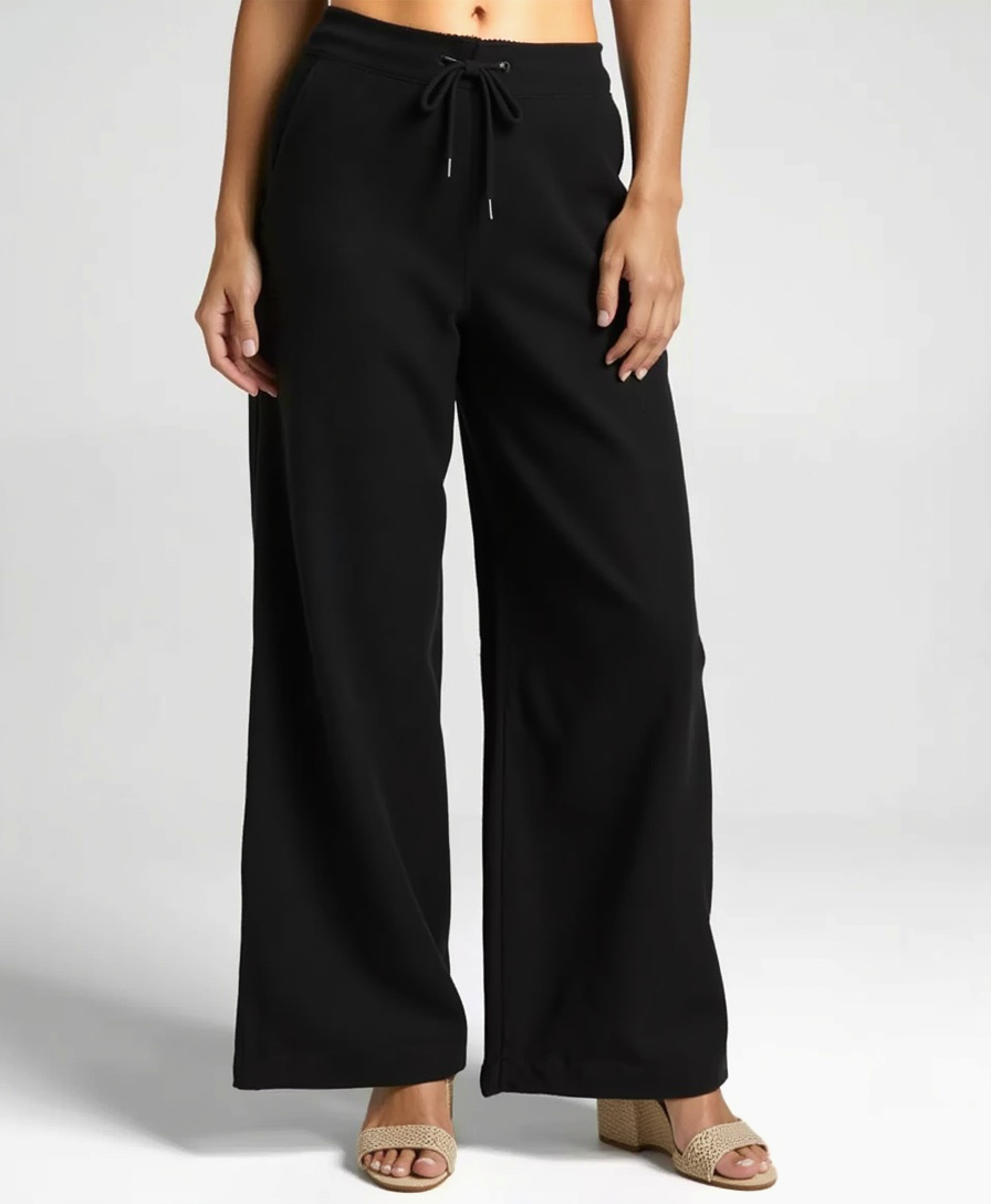 Luhvia | Women’s Linen Blend Loose Trousers with Elastic Waistband