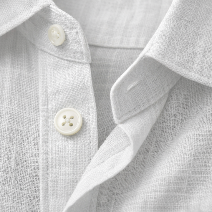 Linen Summer Shirt – Button-Down Roll-Up Sleeve for Men