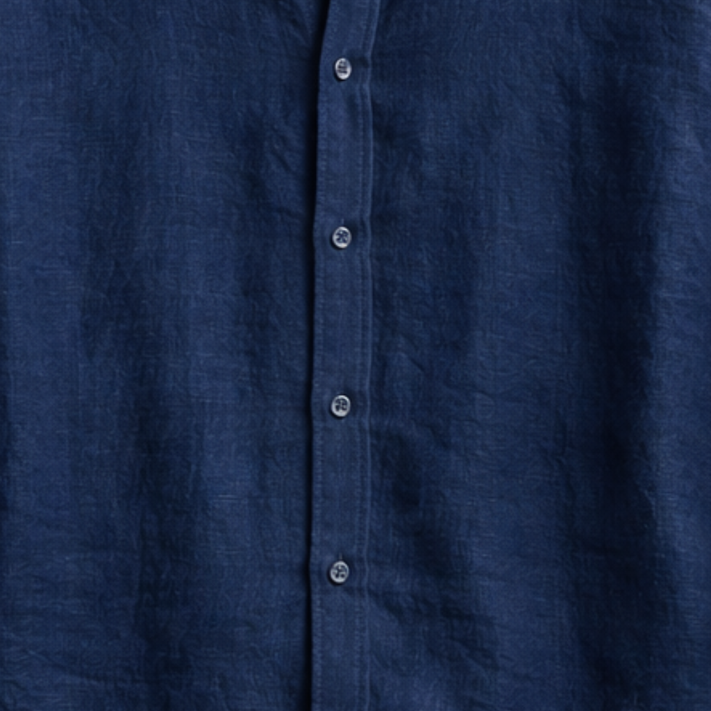 Linen Summer Shirt – Button-Down Roll-Up Sleeve for Men