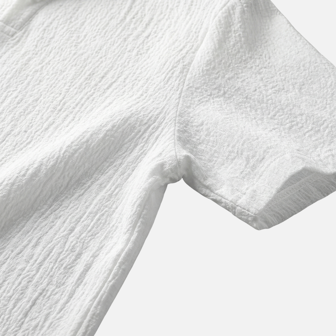 Summer Linen Set with Drawstring Waist Pants for Men