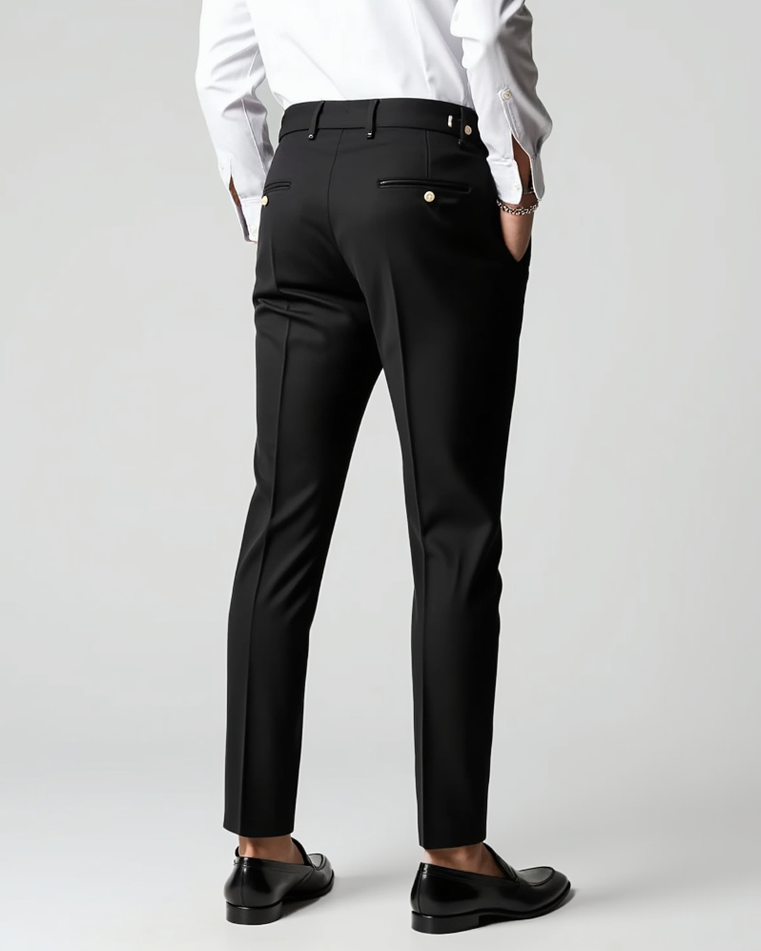 Luhvia | Men’s Pleated Front Dress Trousers with Belt Loops