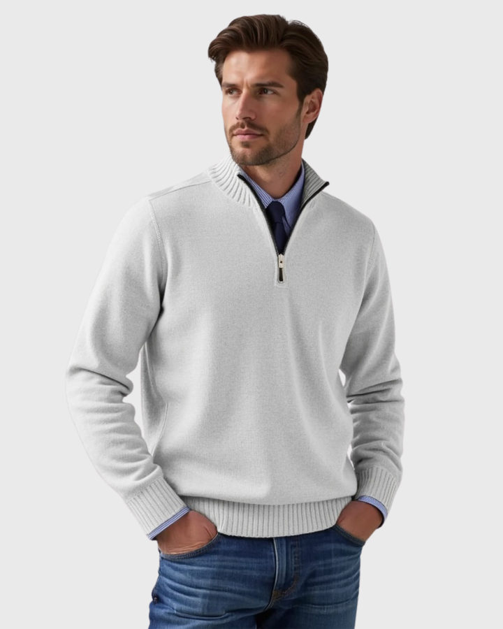 Luhvia | Men’s Half-Zip Sweater with Modern Zipper Accent