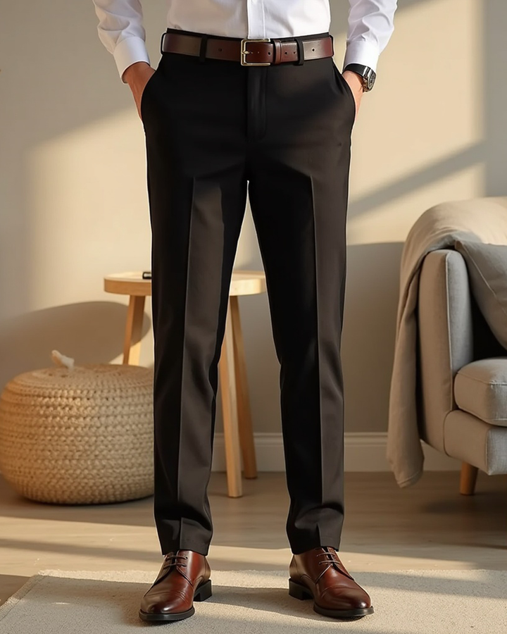 Luhvia | Men’s High Stretch Smart Casual Pants with Ankle-Length Cut
