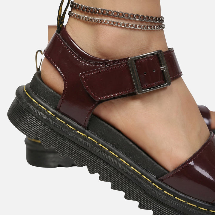 Platform Sandals with Adjustable Buckle Strap for Women