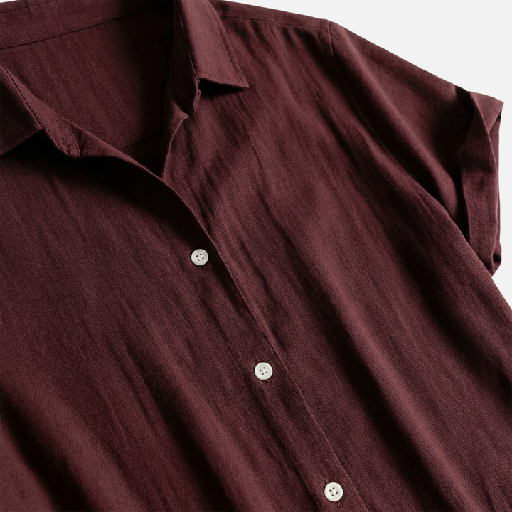 Relaxed Fit Linen Set with Drawstring Waist for Men