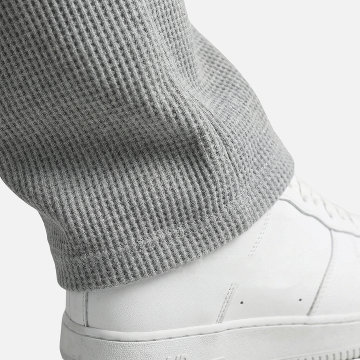 Waffle Knit Trousers with Side Pockets for Men