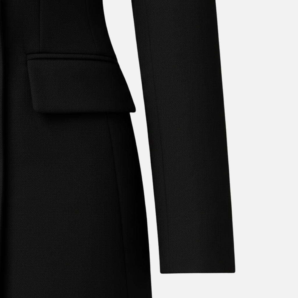 Blazer Mini Dress with Gold-Tone Buttons for Women