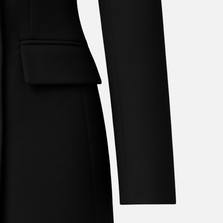 Blazer Mini Dress with Gold-Tone Buttons for Women