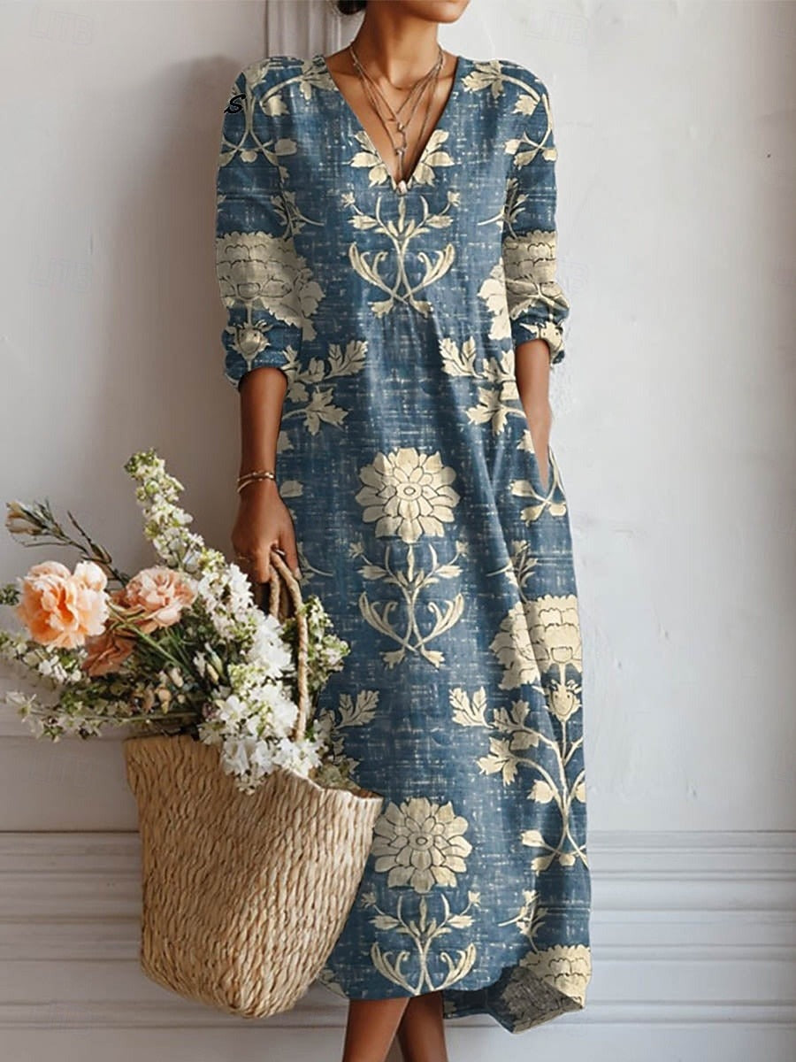 Blue - Blue Harbor Comfort Maxi Dress for Women